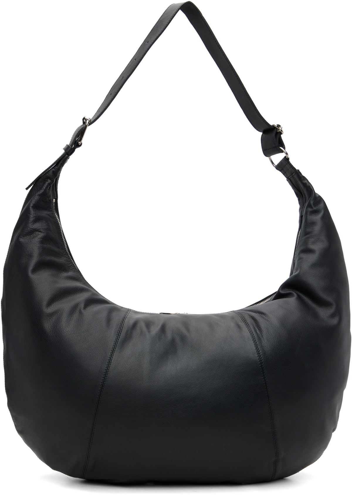 YOKE Black Calf Leather Circle Bag