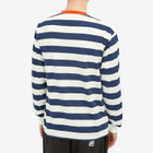 Tired Skateboards Men's Long Sleeve Squiggly Logo T-Shirt in Red/Navy