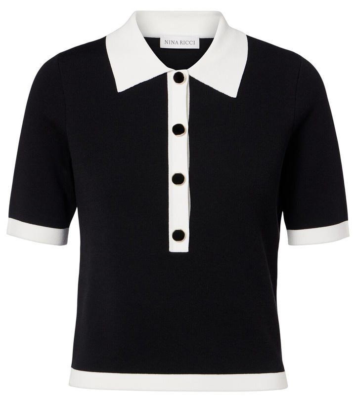 Photo: Nina Ricci Ribbed-knit polo shirt