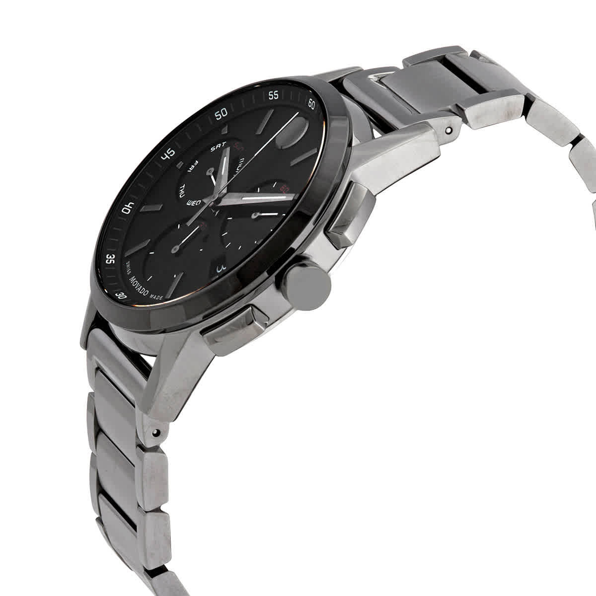 Movado Museum Sport Chronograph Quartz Black Dial Mens Watch 0607558
