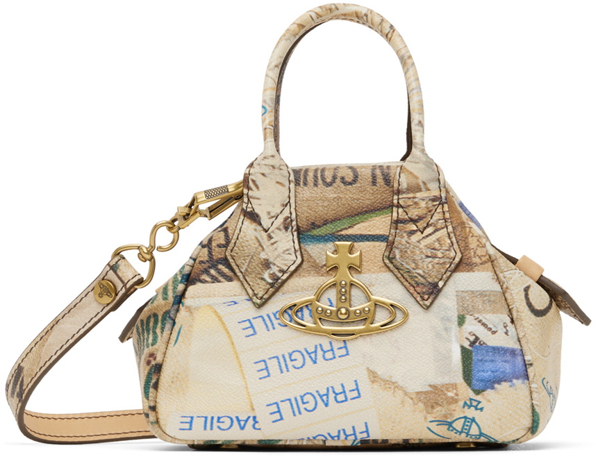 【限定】Vivienne Westwood ベージュ＆ブルーミニYasmineバッグ Yasmine Mini Bag in BLUE | Vivienne Westwood®
