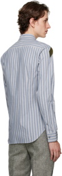 Dries Van Noten Blue Striped Shirt