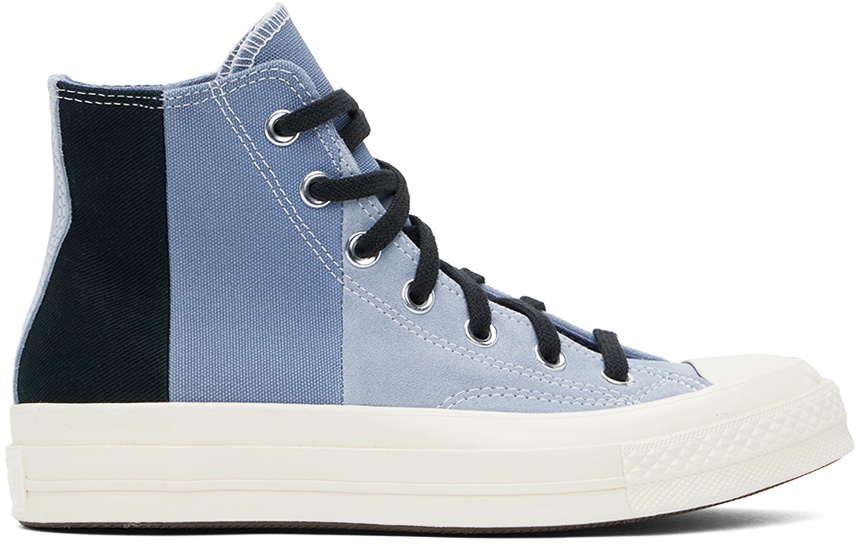 Photo: Converse Blue & Navy Chuck 70 Patchwork Suede High Top Sneakers