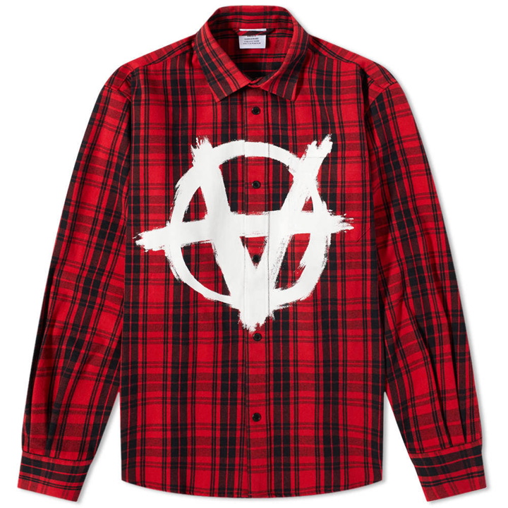 Photo: VETEMENTS Anarchy Check Flannel Shirt