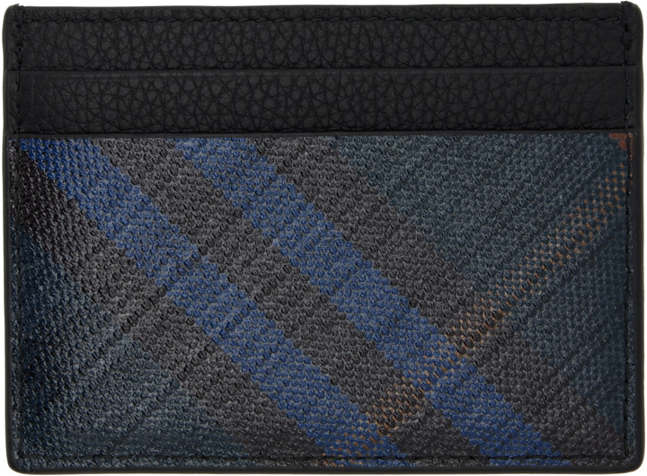 Photo: Burberry Navy Tall Check Card Holder