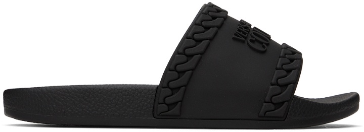 Photo: Versace Jeans Couture Black Shelly Slides