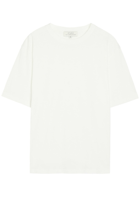 Photo: Studio Nicholson Crew-neck Cotton T-shirt Off White