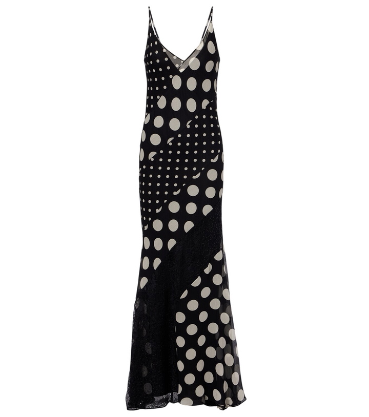 Photo: Nina Ricci Polka-dot silk maxi dress