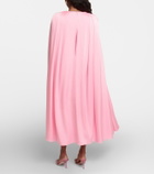 Alex Perry Crêpe cape midi dress