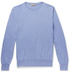 Canali - Slim-Fit Cotton Sweater - Men - Lilac