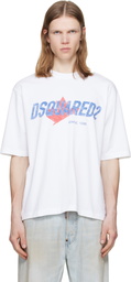 Dsquared2 White Rider Loose Fit T-shirt