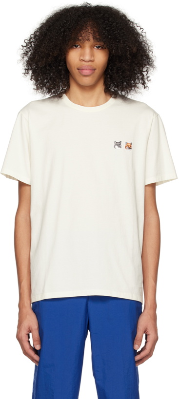 Photo: Maison Kitsuné Off-White Double Fox Head T-Shirt