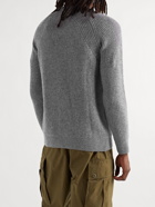 Barbour White Label - Ribbed Shetland Wool Sweater - Gray
