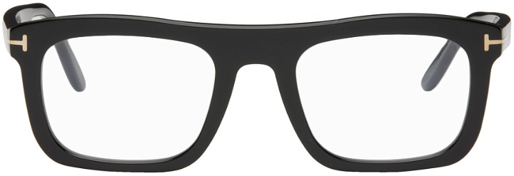 Photo: TOM FORD Black Rectangular Glasses