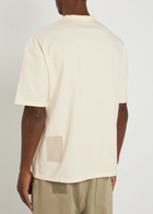 Ten C Manica Corta Printed Cotton T-shirt Ecru