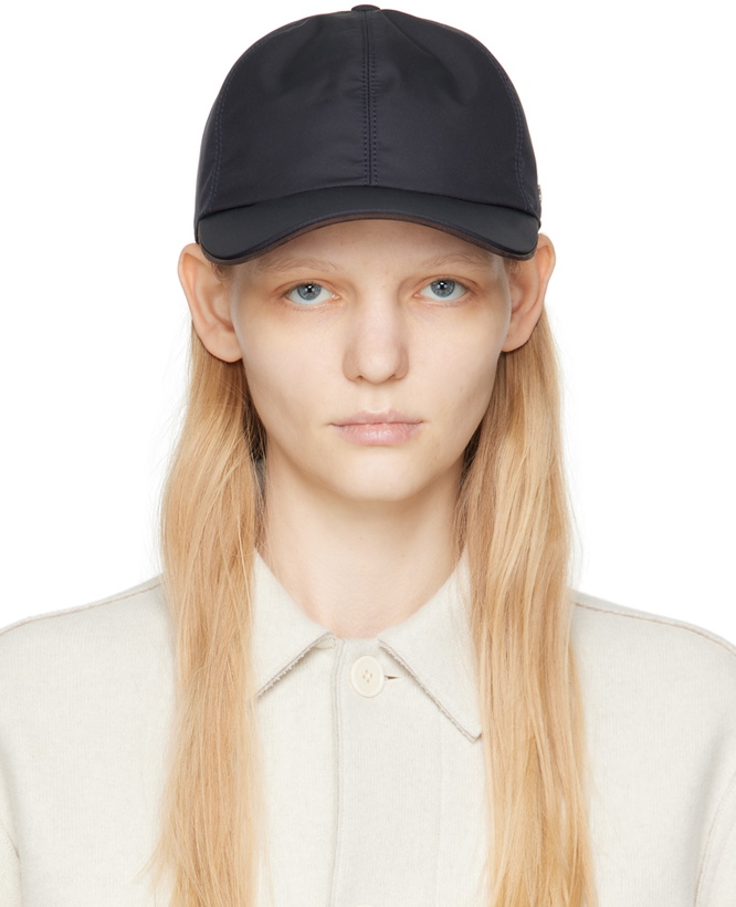 Photo: ZEGNA Navy Paneled Cap