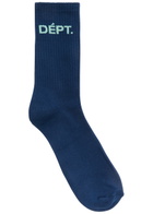 Gallery Dept. Logo-intarsia Cotton-blend Socks - Navy - One Size