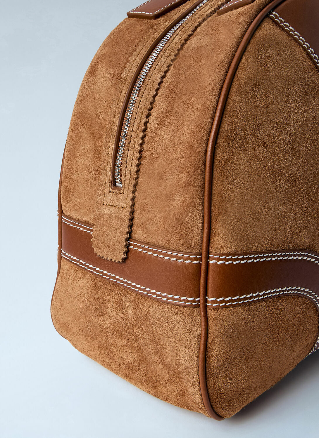 Dries Van Noten Leather-Trimmed Suede Duffel Bag