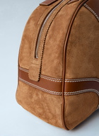 Dries Van Noten Leather-Trimmed Suede Duffel Bag