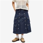 W'menswear Women's Fly Pocket Skirt in Denim