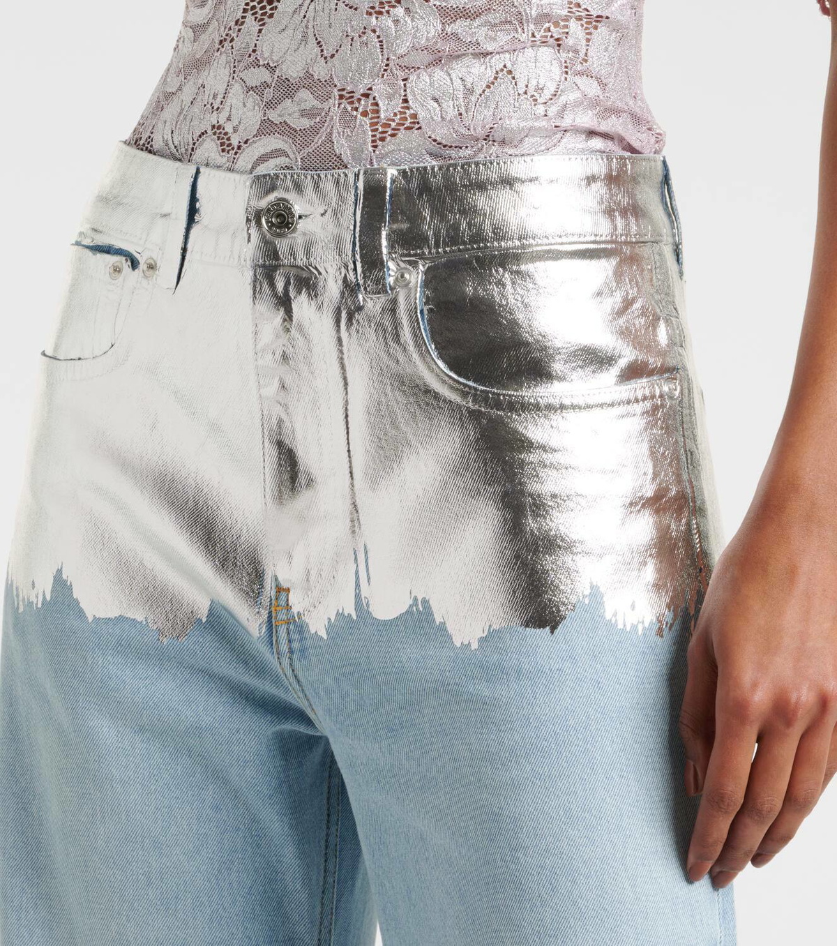 Rabanne Metallic wide-leg jeans