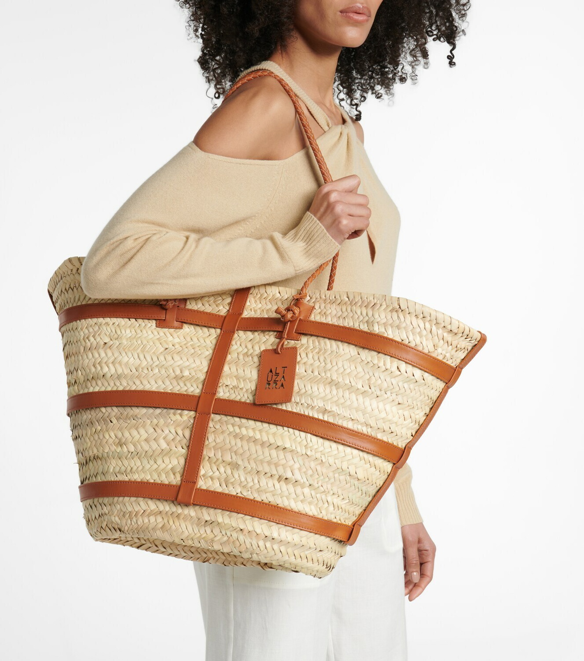 Altuzarra - Watermill Large raffia basket bag