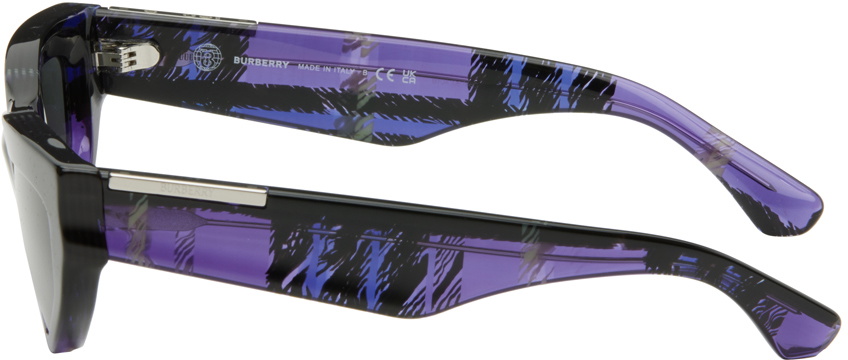 Burberry Purple Check Cat-Eye Sunglasses