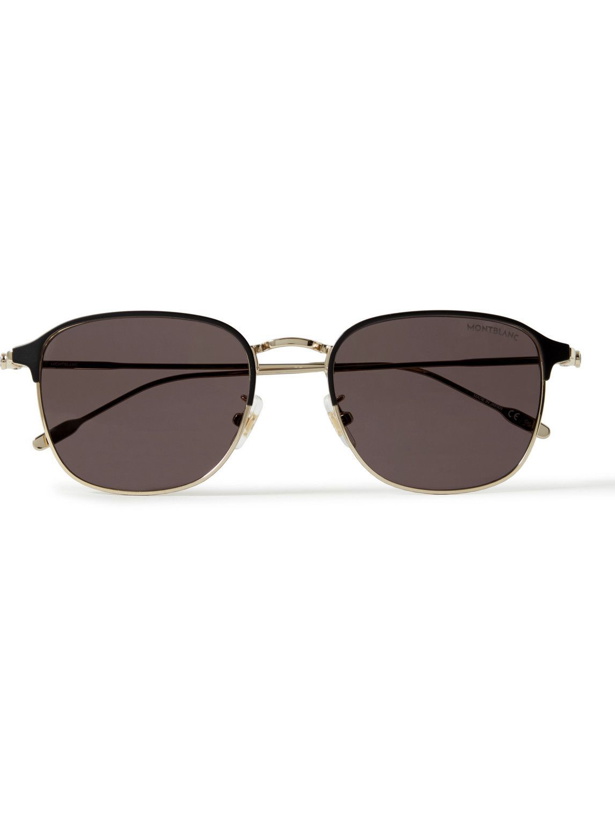 Photo: Montblanc - D-Frame Gold-Tone and Acetate Sunglasses