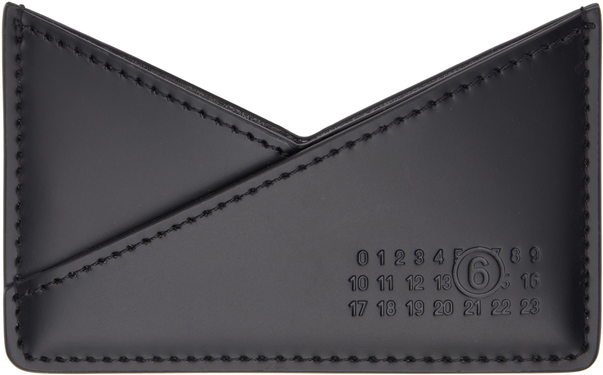 [MM6] Logo Card Holder - Black / ☆送料込☆ MM6 Maison Margiela Logo Card Holder Wallets, Card Holders
