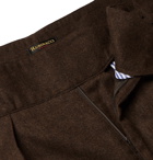 Rubinacci - Manny Pleated Virgin Wool-Flannel Trousers - Brown