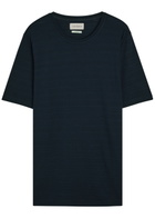 Oliver Spencer Conduit Striped Knit T-shirt Navy
