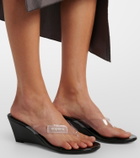 Coperni Logo PVC wedge thong sandals