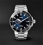 Oris - Aquis Small Second Date Automatic 45.5mm Stainless Steel Watch - Men - Blue