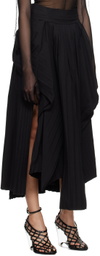 Subtle Le Nguyen Black Pleated Maxi Skirt