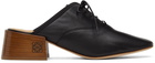 Loewe Black Slip-On Derby Mules
