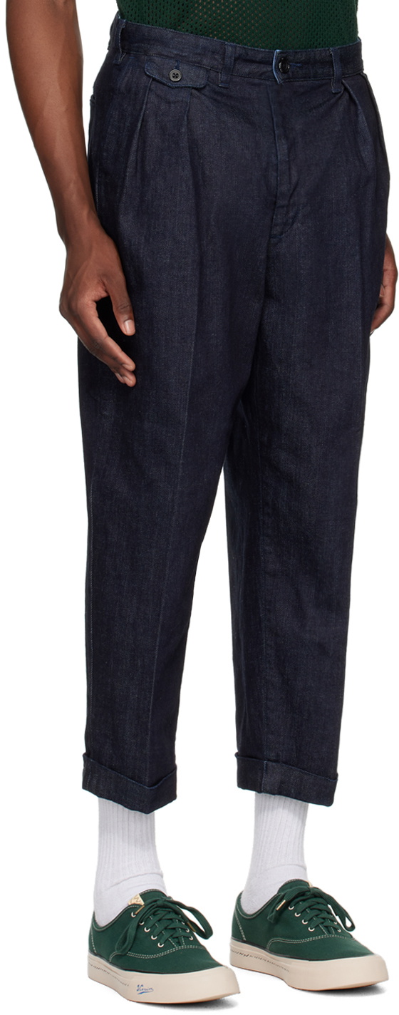 BEAMS PLUS Indigo 2 Pleats Jeans