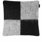 Viso Project Mohair Cushion in White/Black