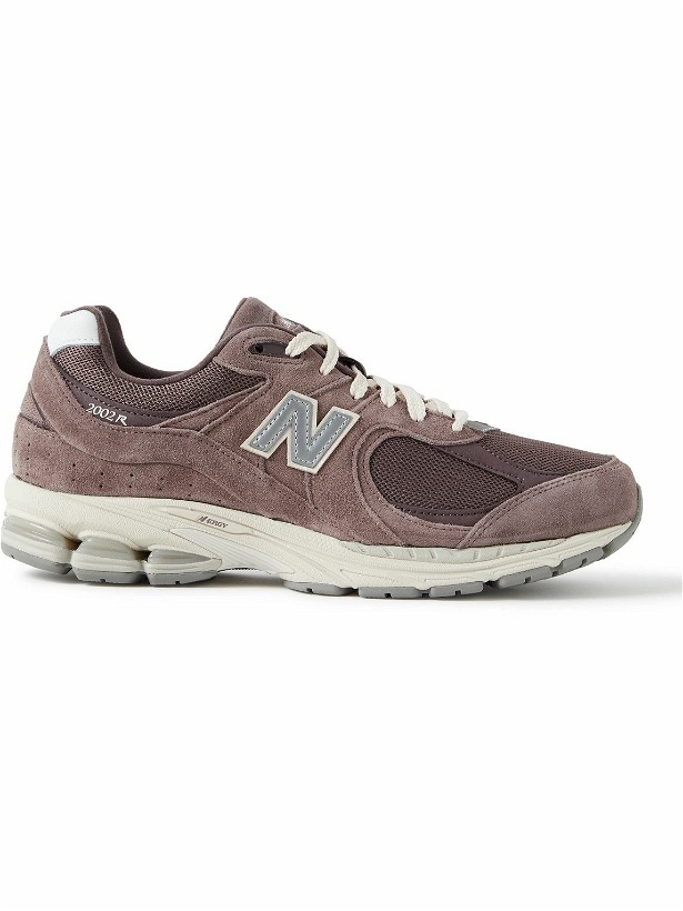 Photo: New Balance - 2002R Leather-Trimmed Nubuck and Mesh Sneakers - Brown
