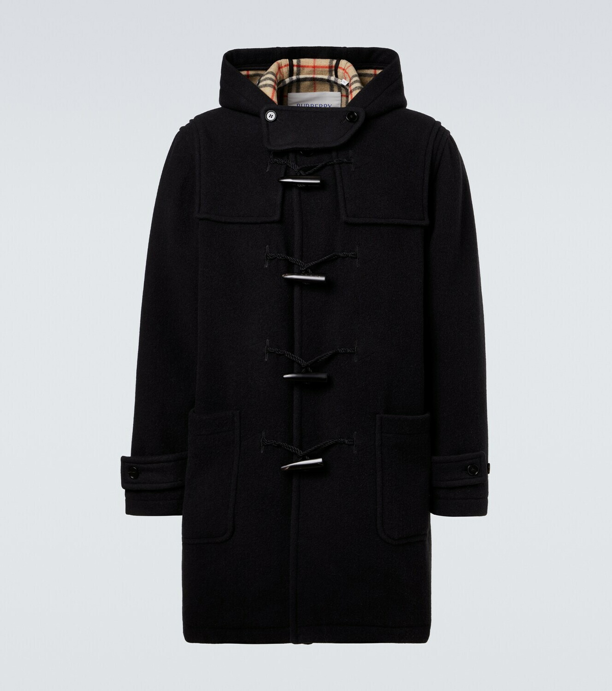 Burberry Hooded wool twill coat