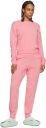 Sporty & Rich Pink Embroidered Sweatpants