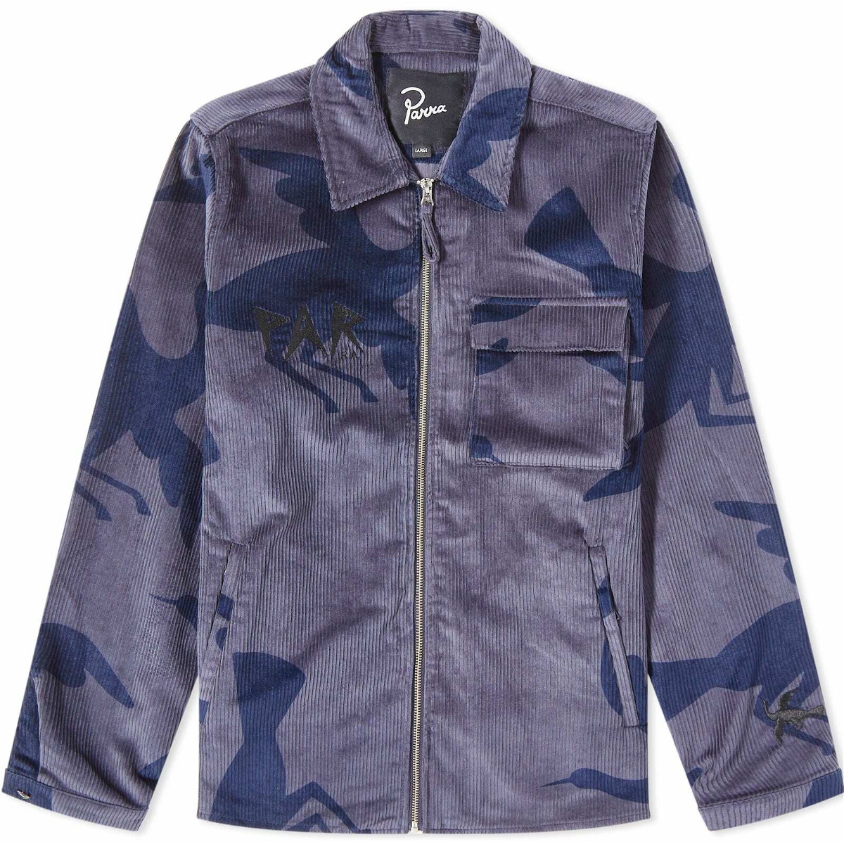 Photo: By Parra Men's Clipped Wings Corduroy Jacket in Greyish Blue