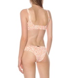Heidi Klein Cape Town zebra-print bikini top