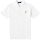 Versace Men's Medusa Logo Polo Shirt in White