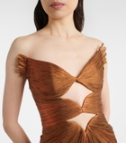 Maria Lucia Hohan Cutout pleated silk gown