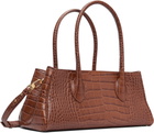 AMIRI Brown Embossed Croc Honey 40 Shoulder Bag