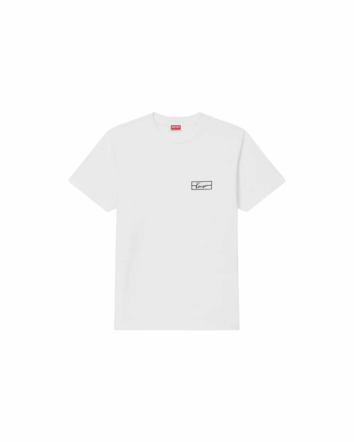 【関税&送料込】Kenzo White Cotton T-Shirt With Logo Kenzo Logo cotton shirt Kenzo