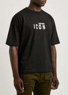 DSQUARED2 Icon Logo-print Cotton T-shirt Black