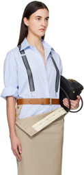 Moschino Blue Striped Suspenders Shirt