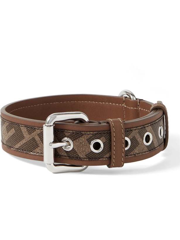 Photo: FENDI - Logo-Print Coated-Canvas Dog Collar - Brown