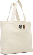 Maison Kitsuné Off-White Double Fox Head Tote